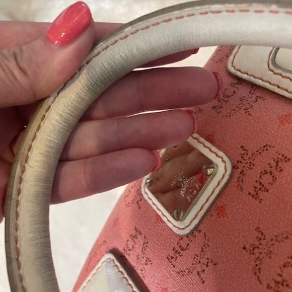 RARE Vintage MCM Pink Visetos Boston Bag - Picture 8 of 9